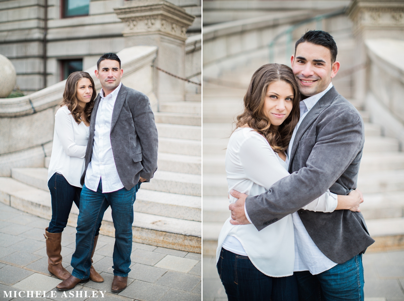 Boston Coffee Shop Engagement Session from Michele Ashley Photography