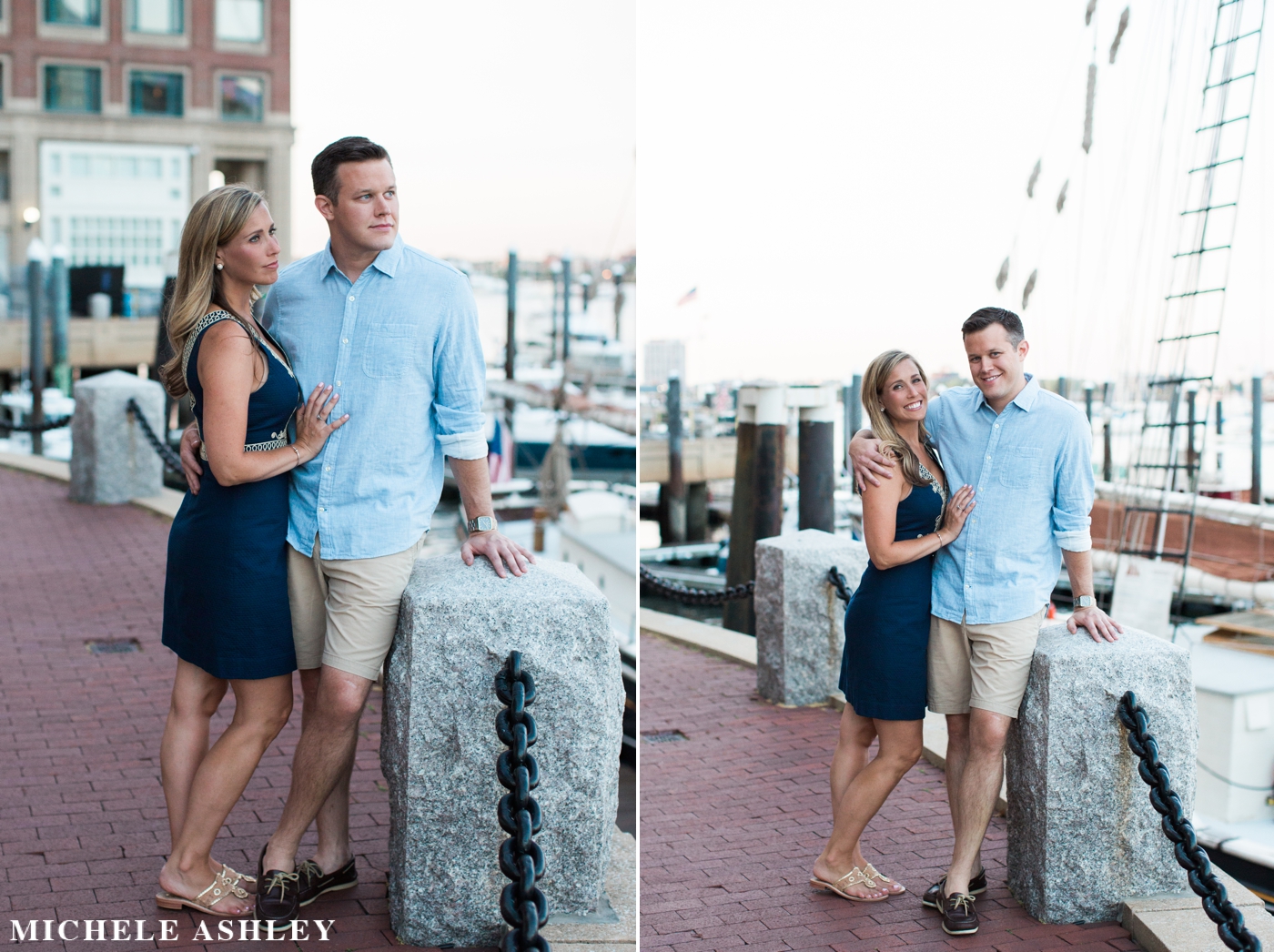 Boston Harborwalk Engagement | Kelly & Mark | Michele Ashley Photography