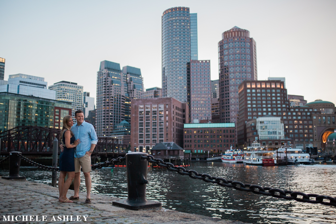 Boston Harborwalk Engagement | Kelly & Mark | Michele Ashley Photography